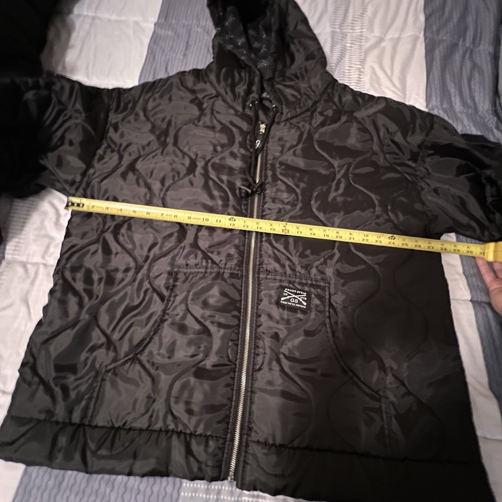 Grunt Style Woobie Hoodie Men's 2XL XXL Full Zip Quilted American Flag Patch - Picture 11 of 14